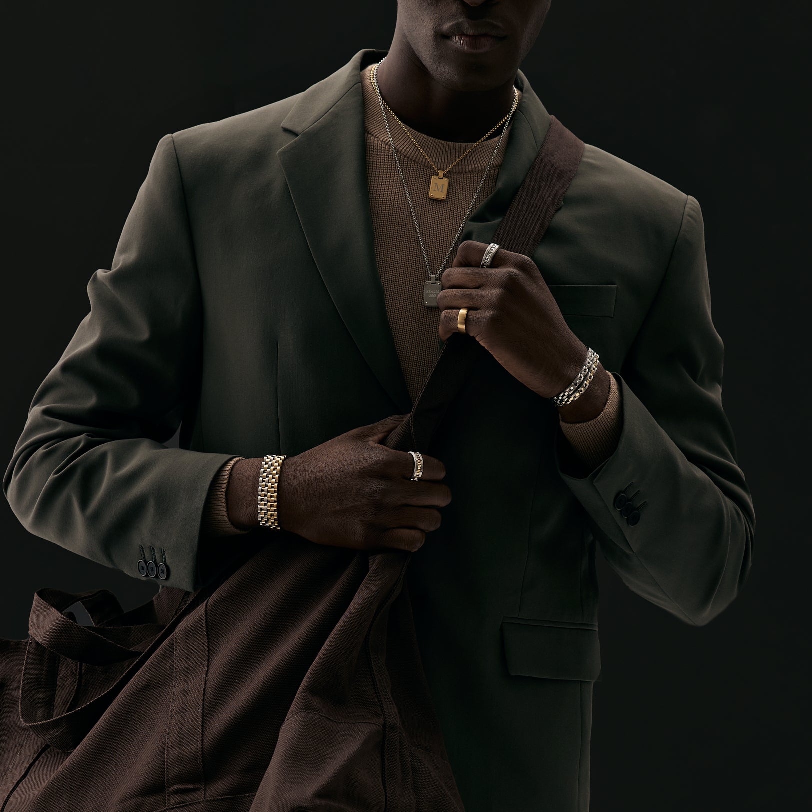 Minimal Matte Dog Tag - Men Pendant - The Steel Shop