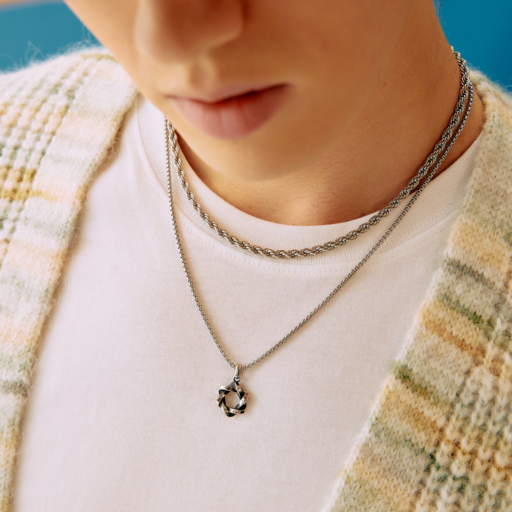 Sleek Star of David Pendant - Unisex Pendant - The Steel Shop