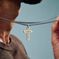 Two Tone Double Cross Pendant - Men Pendant - The Steel Shop
