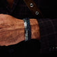 Stone-Set Antiqued Square Link Bracelet - Mens Steel Bead Bracelets - The Steel Shop