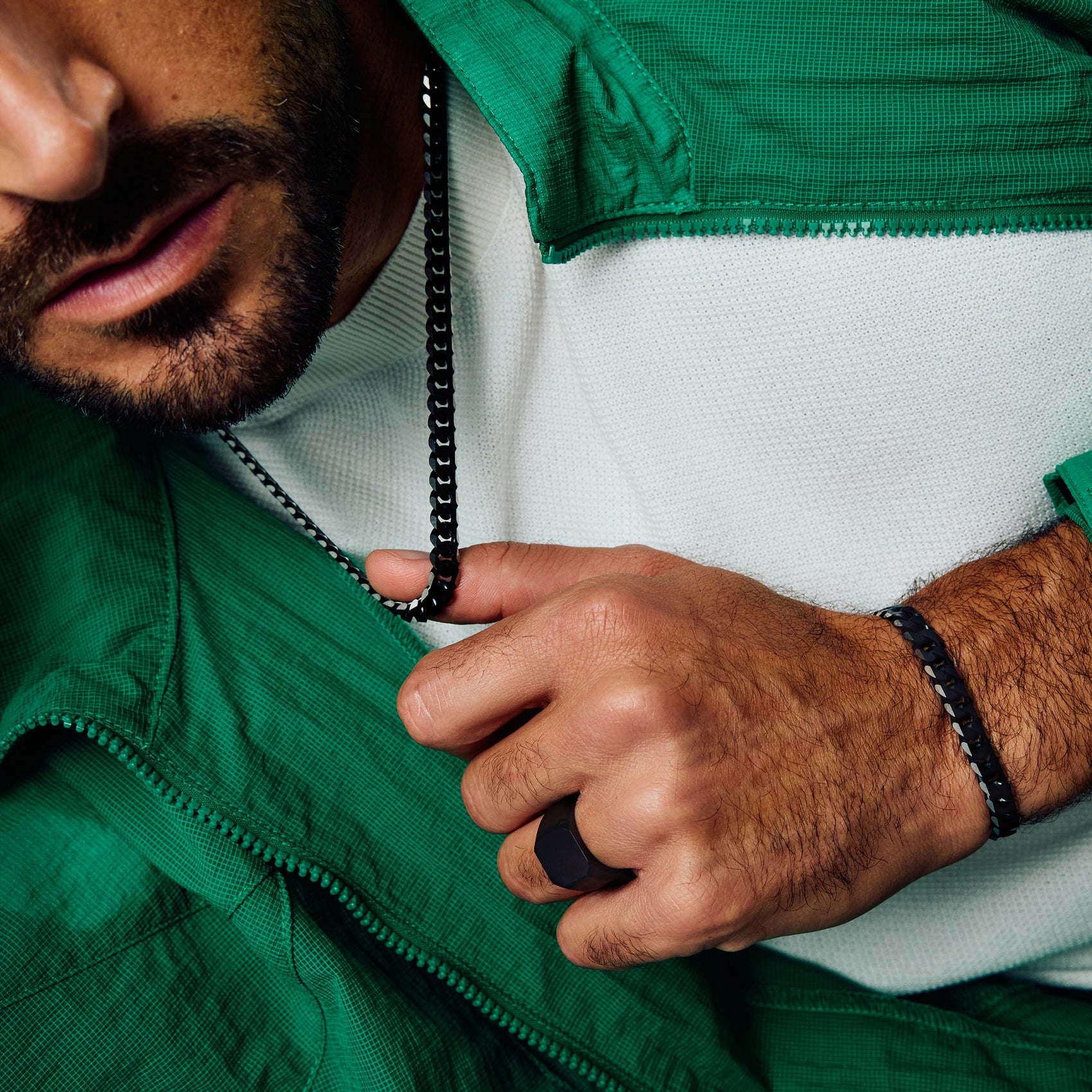 Matte Two Tone Cuban Link Chain | 8MM - Men Necklace - The Steel Shop