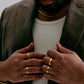 Modern Duo Line Band - Men Ring - The Steel Shop