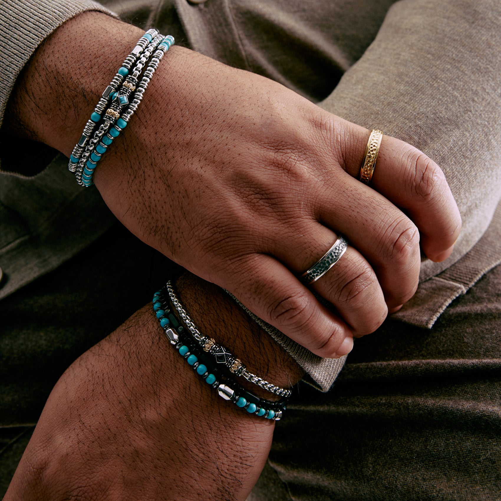 Rugged Hammered Band - Men Ring - The Steel Shop