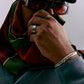 Modern Noir Gemstone Band - Men Ring - The Steel Shop