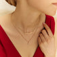 Layered Bar CZ Pendant Necklace - Women Pendant - The Steel Shop
