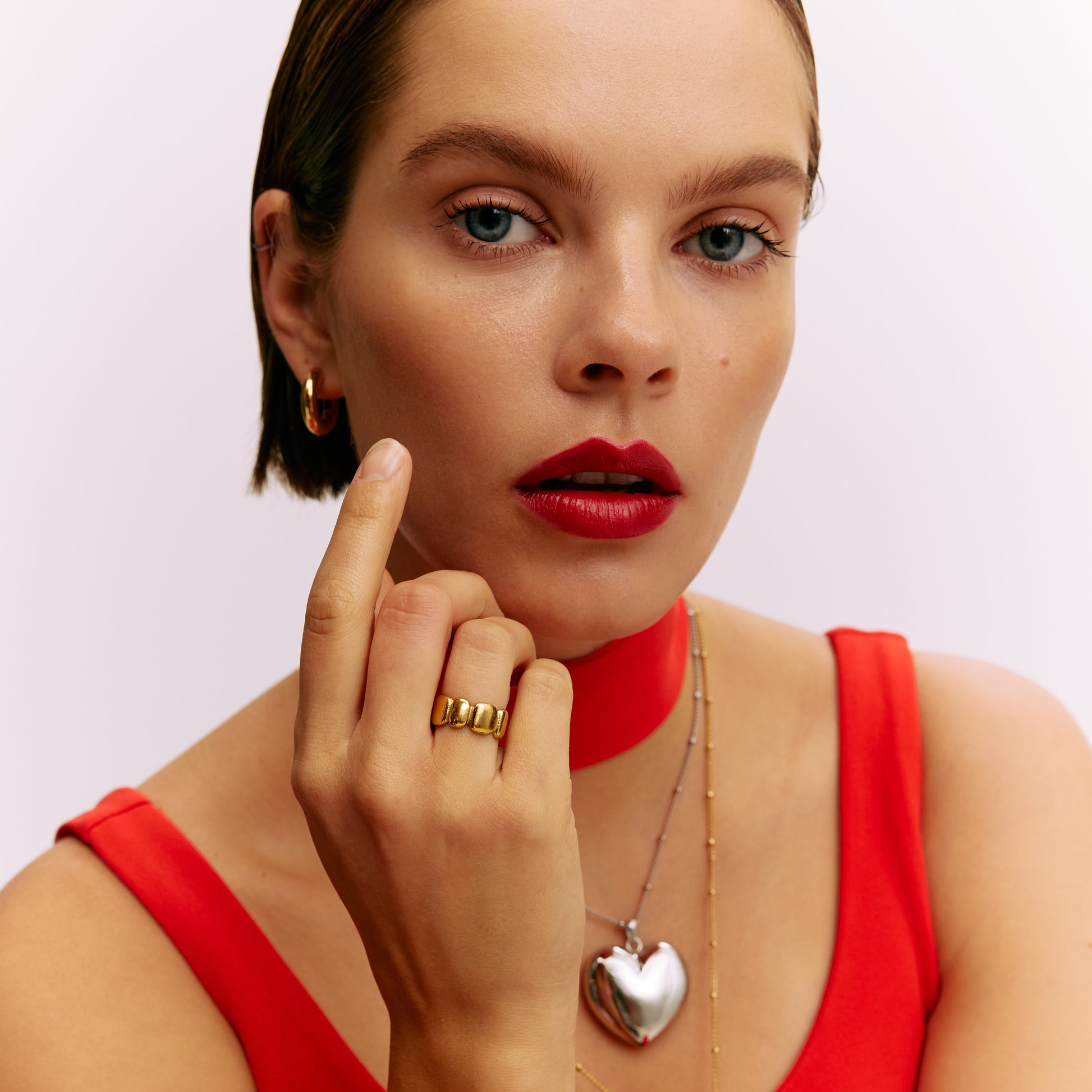 Puffy Link Band - Women Ring - The Steel Shop