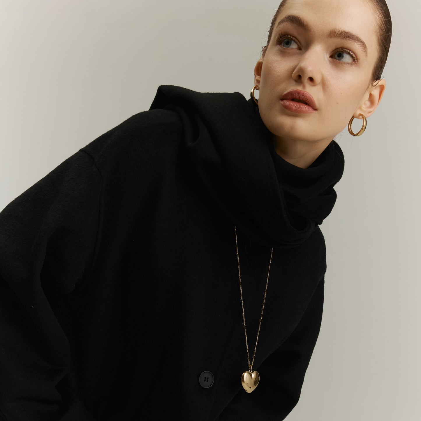 XL Heart Pendant on Long Chain