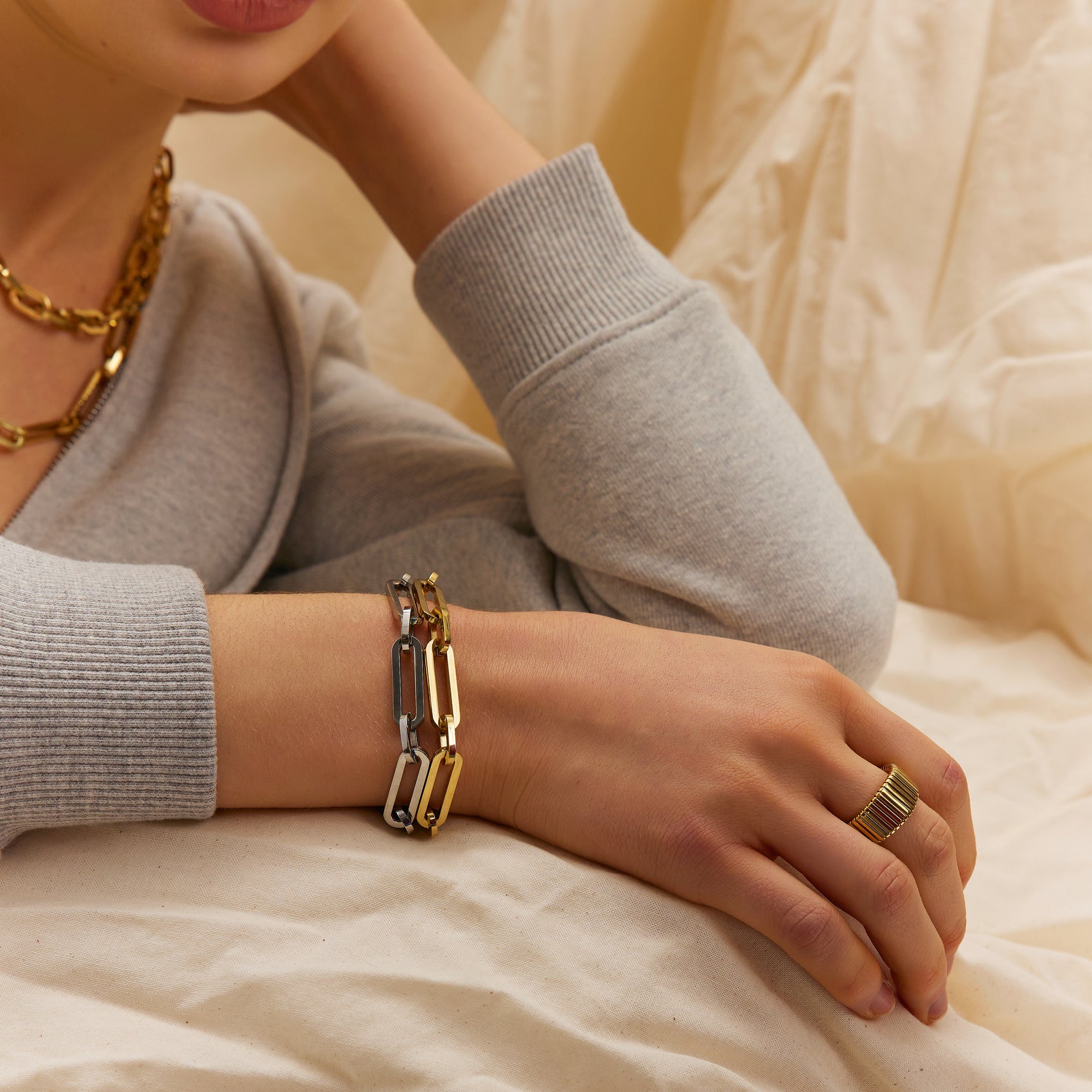 Statement Link Bracelet
