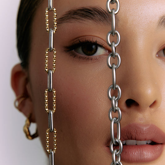 Contemporary Two Tone Link Bracelet