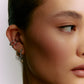 Beaded Gold Star Earrings