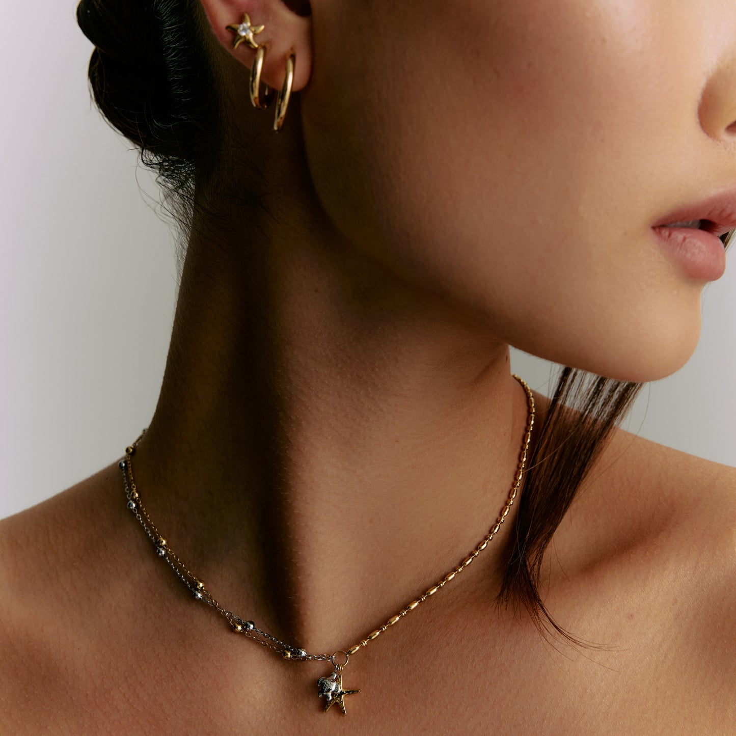 Starfish Duo Charm Necklace
