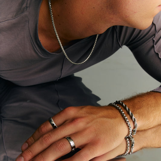 Rugged Round Box Link Bracelet