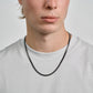 Matte Two Tone Cuban Link Chain | 5MM - Men Necklace - The Steel Shop