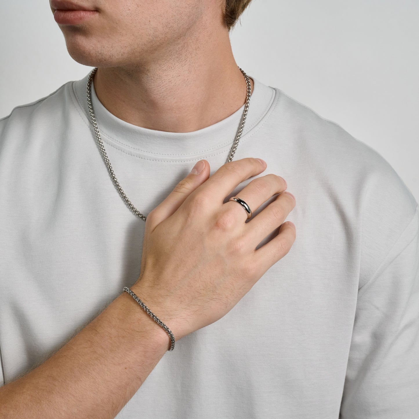 4mm Wheat Set | Silver