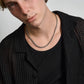 Men’s 6mm stainless steel rope chain necklace showcasing durable high-quality craftsmanship  