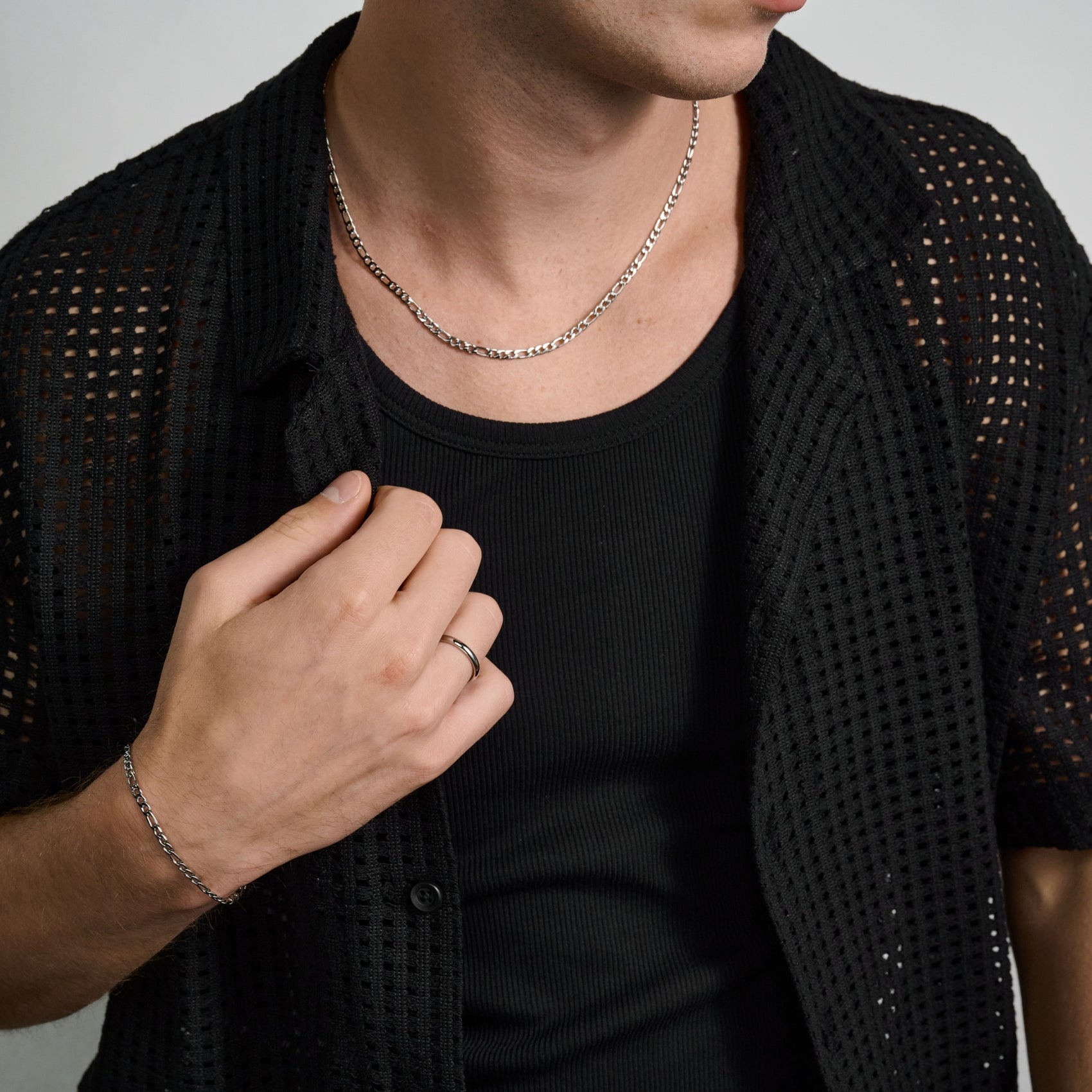 3.5mm Figaro Link Bracelet - Unisex Steel Bracelet - The Steel Shop