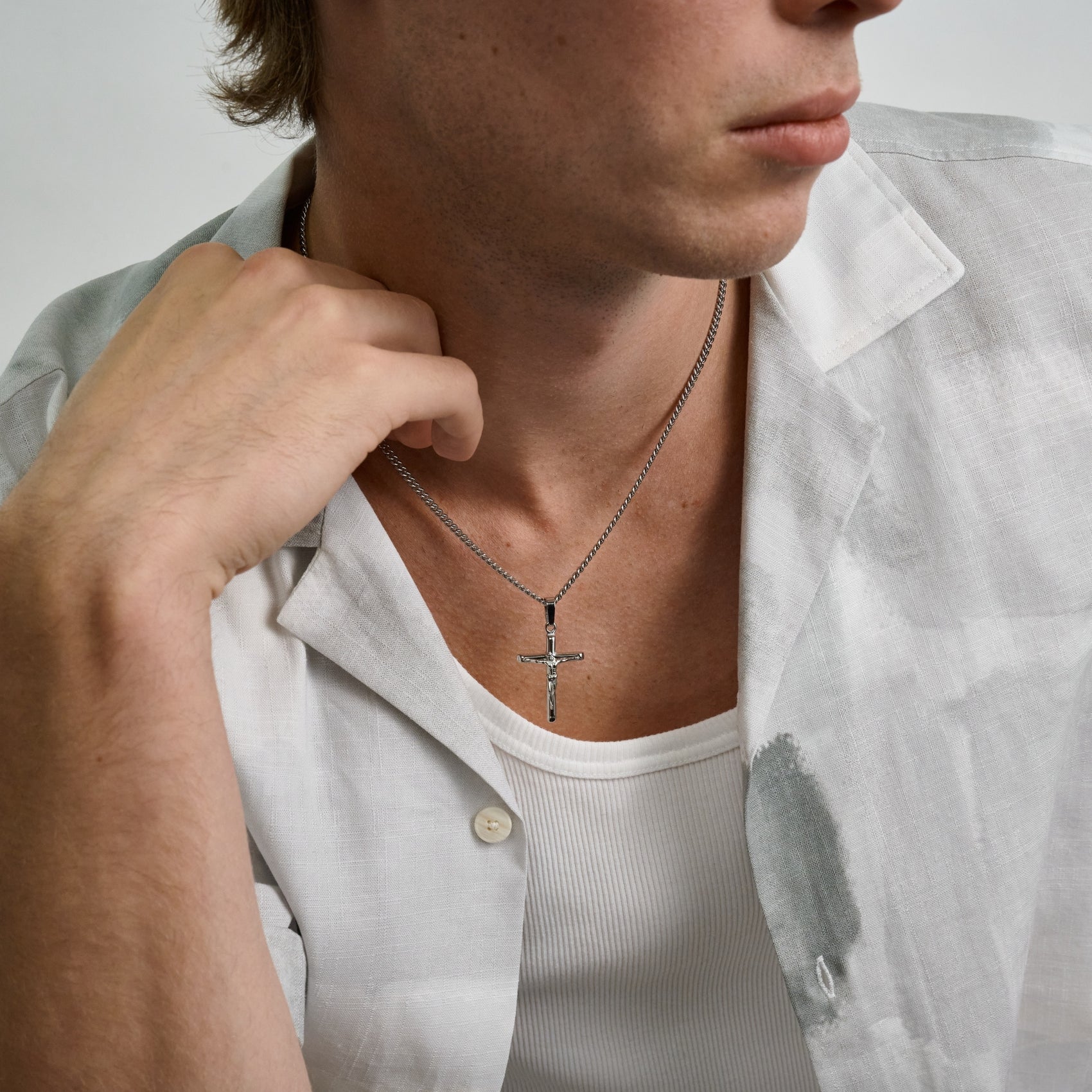 Crucifix Cross Pendant - Men Pendant - The Steel Shop