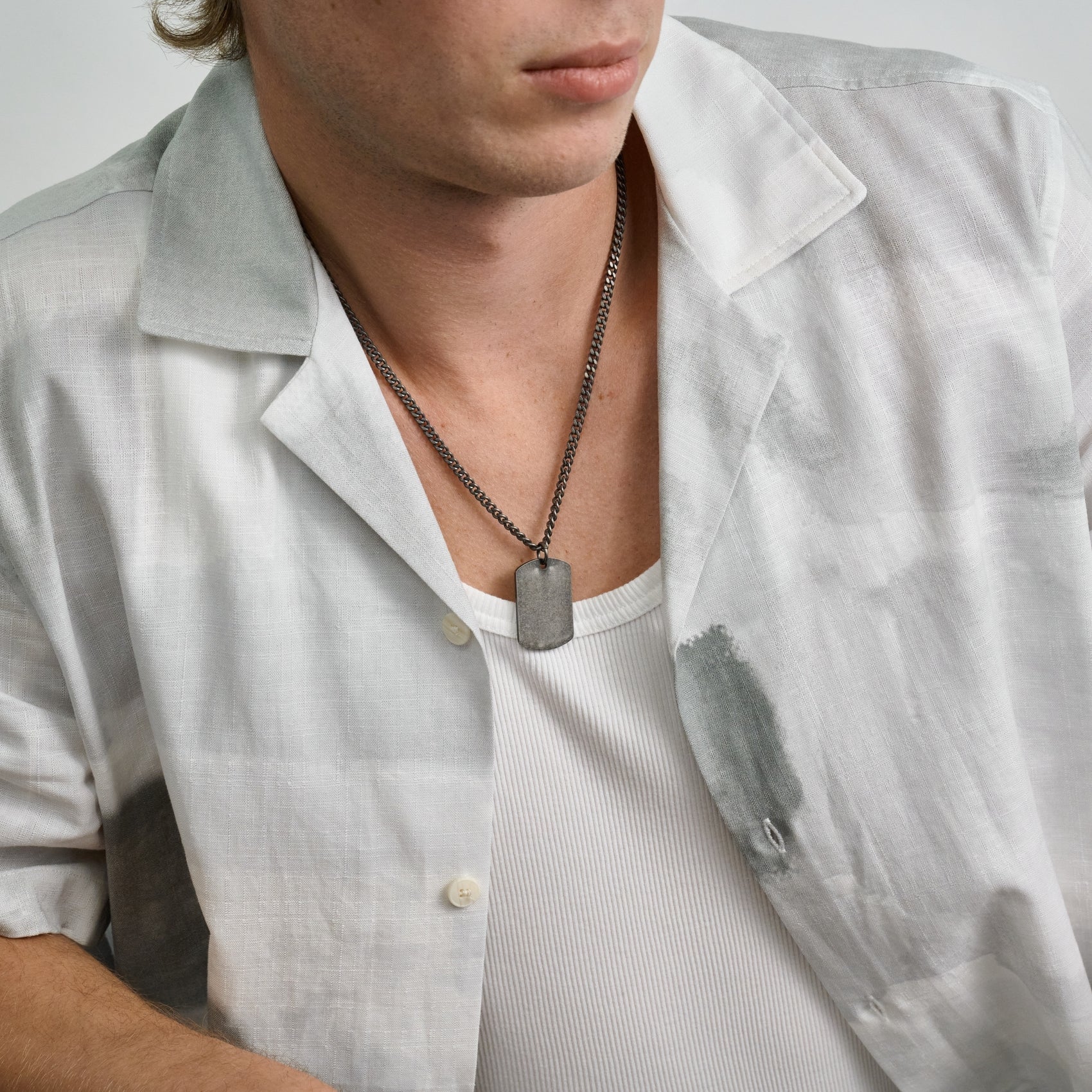 Antiqued Dog Tag - Men Pendant - The Steel Shop