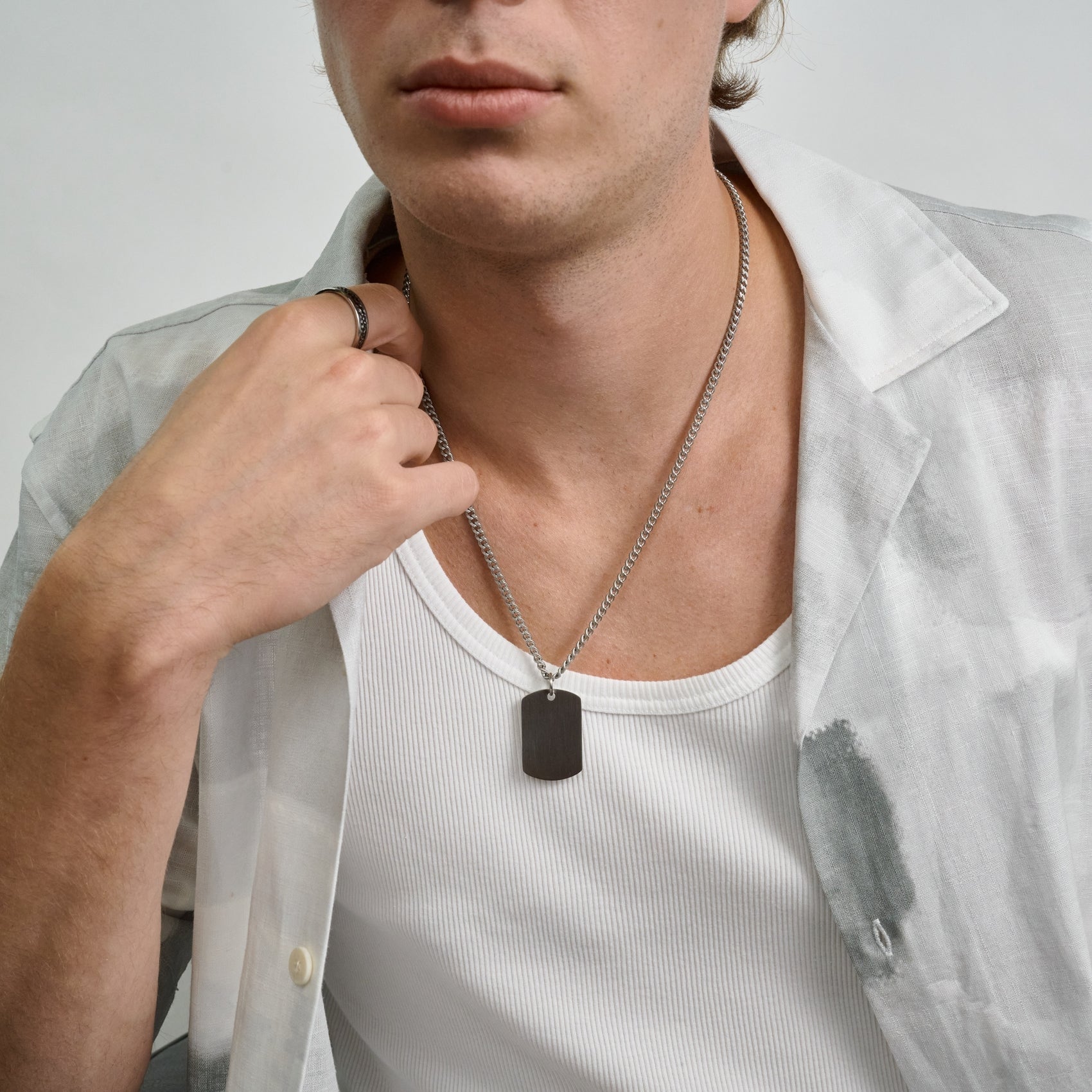 Matte Dog Tag - Men Pendant - The Steel Shop