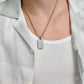 Matte Modern Dog Tag - Men Pendant - The Steel Shop