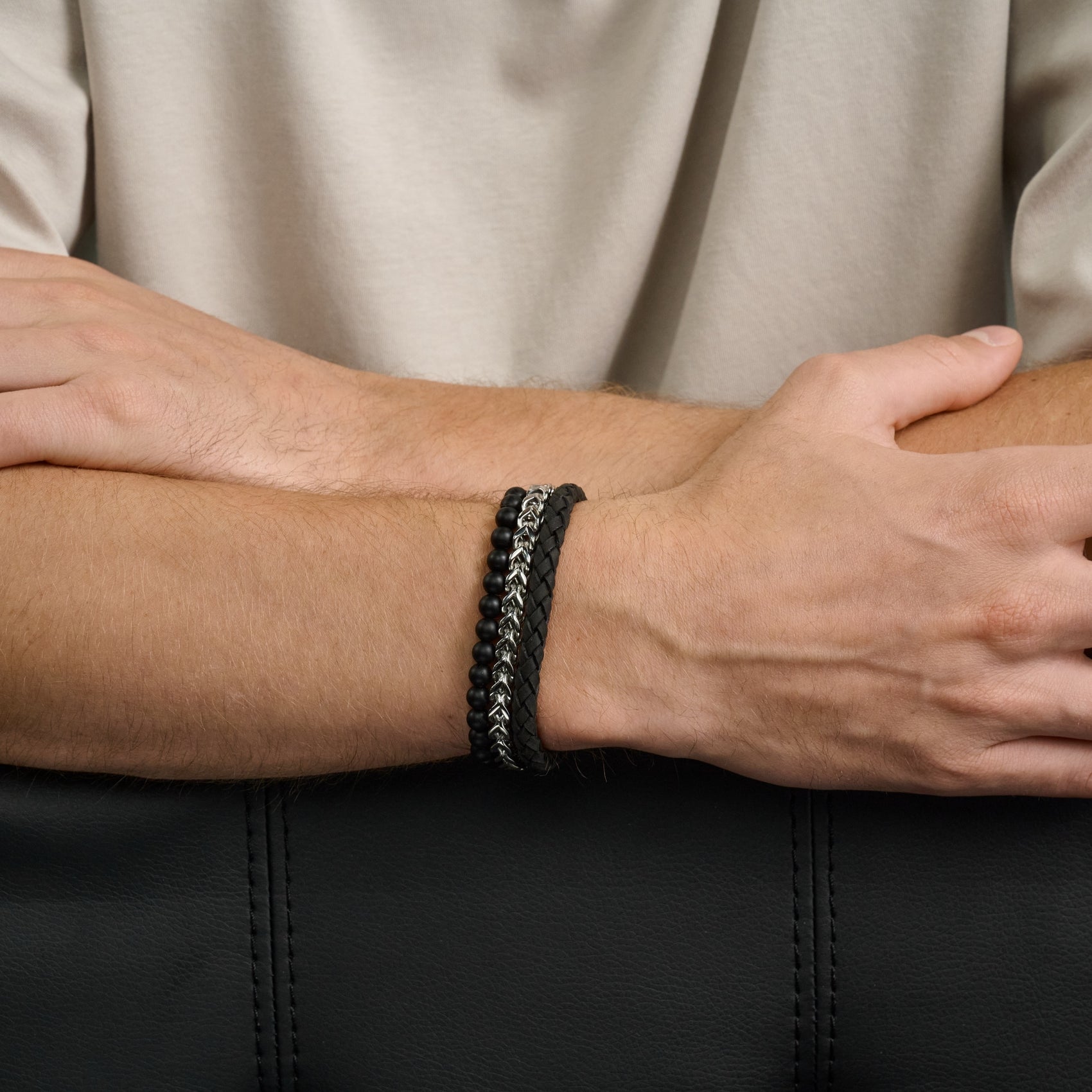 The Dark Knight Stack | 6MM - Bracelet Stacks - The Steel Shop