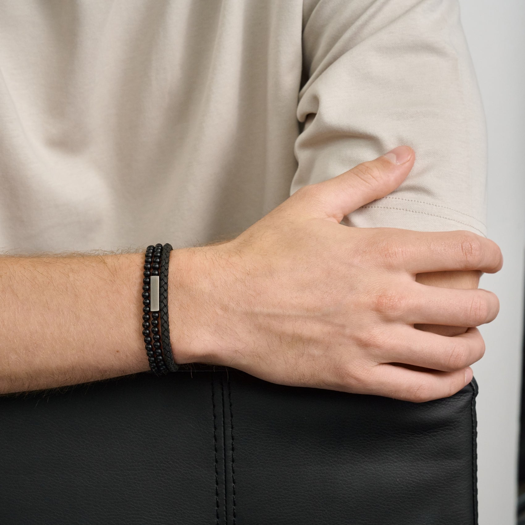 Rectangle Bead Bracelet | 4MM - Unisex Bead Bracelet - The Steel Shop