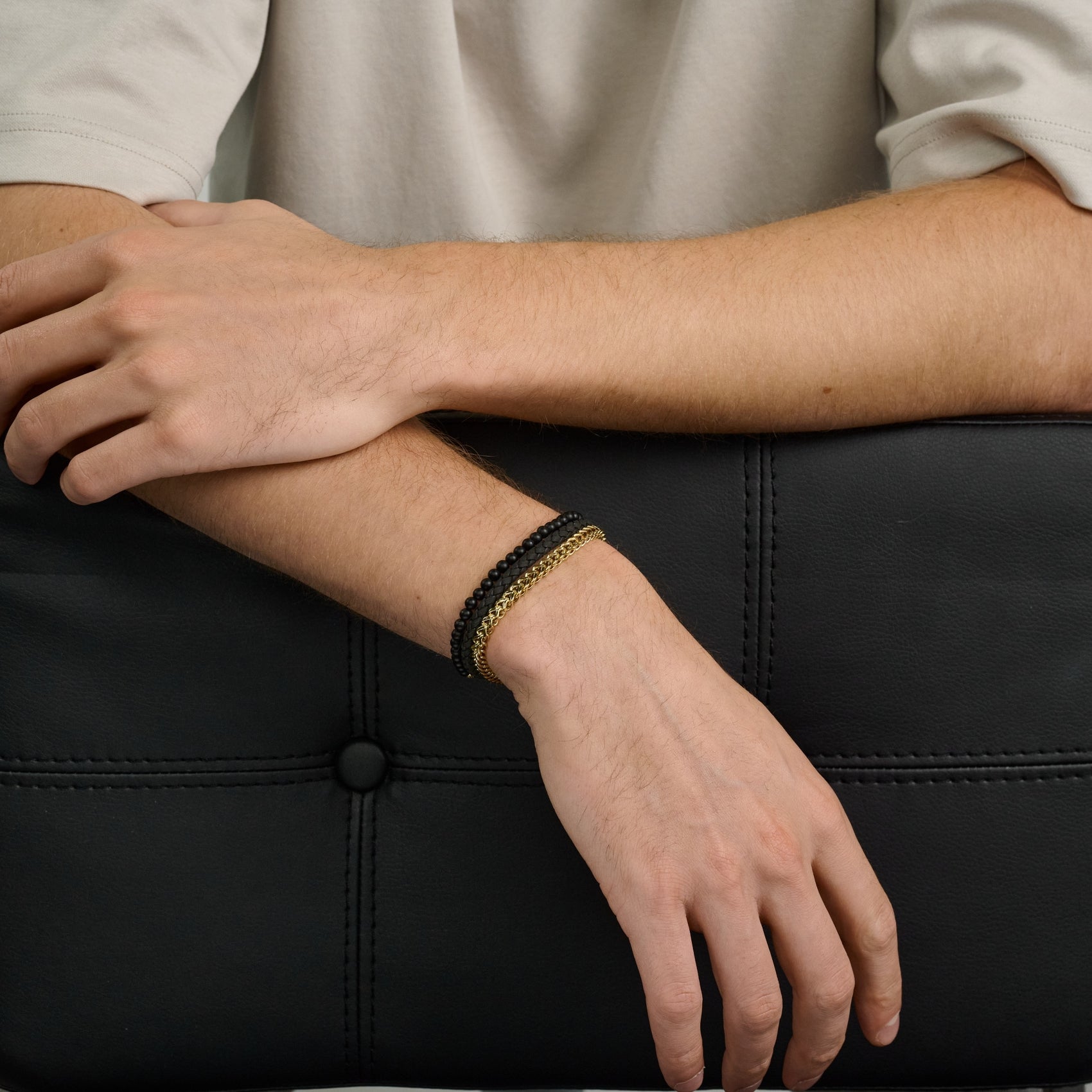 Sleek Gold Stack | 4MM - Bracelet Stacks - The Steel Shop