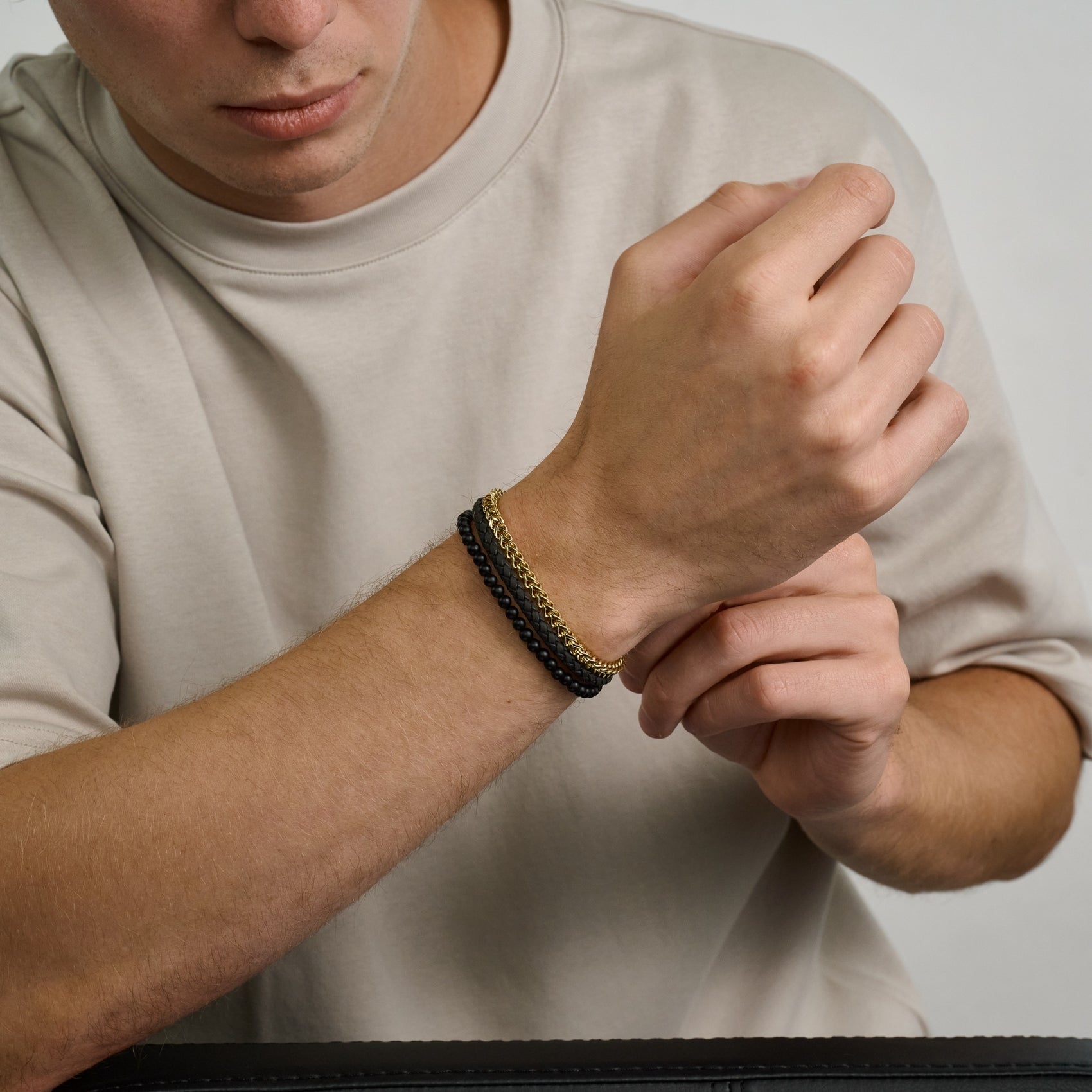 Sleek Gold Stack | 4MM - Bracelet Stacks - The Steel Shop