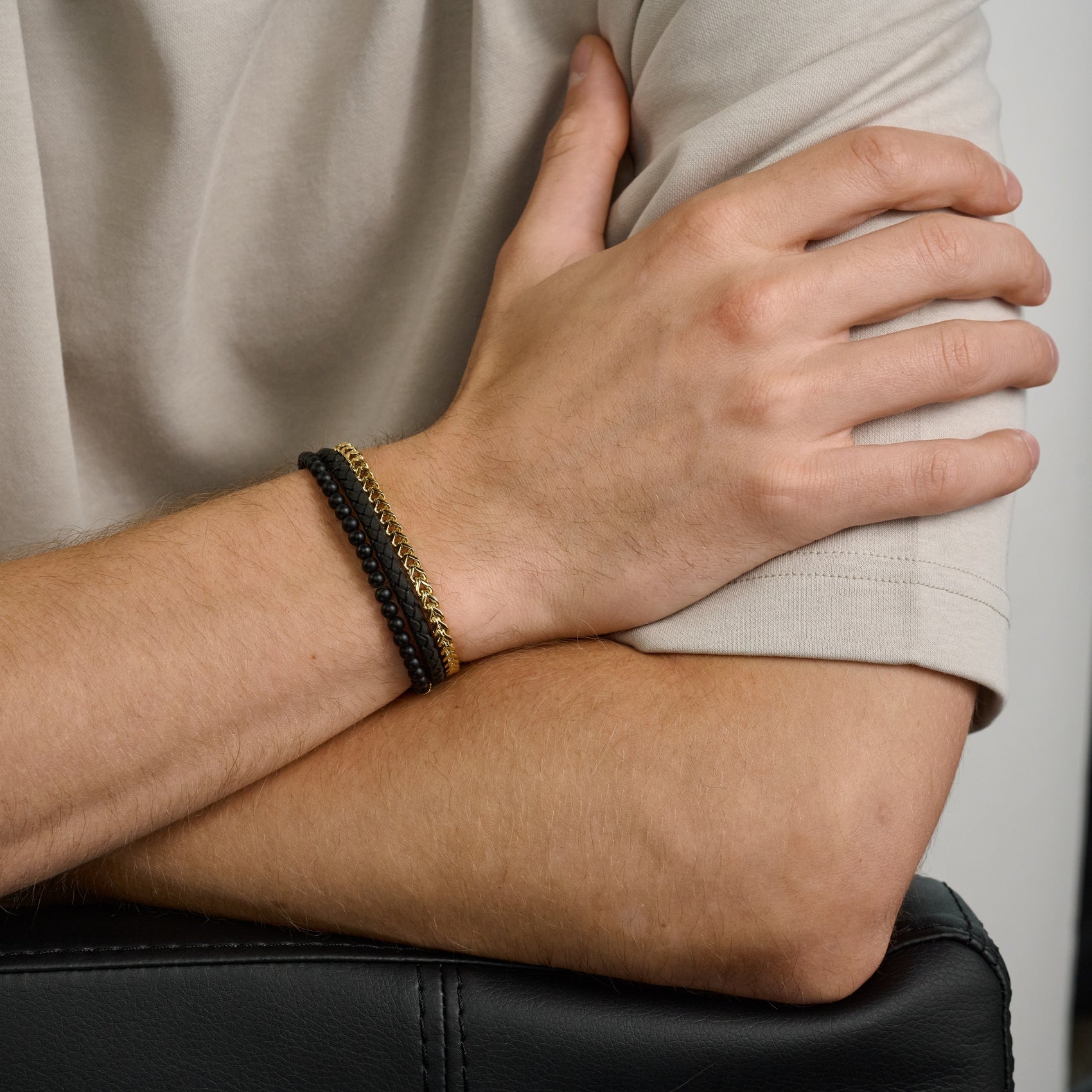 Sleek Gold Stack | 4MM - Bracelet Stacks - The Steel Shop