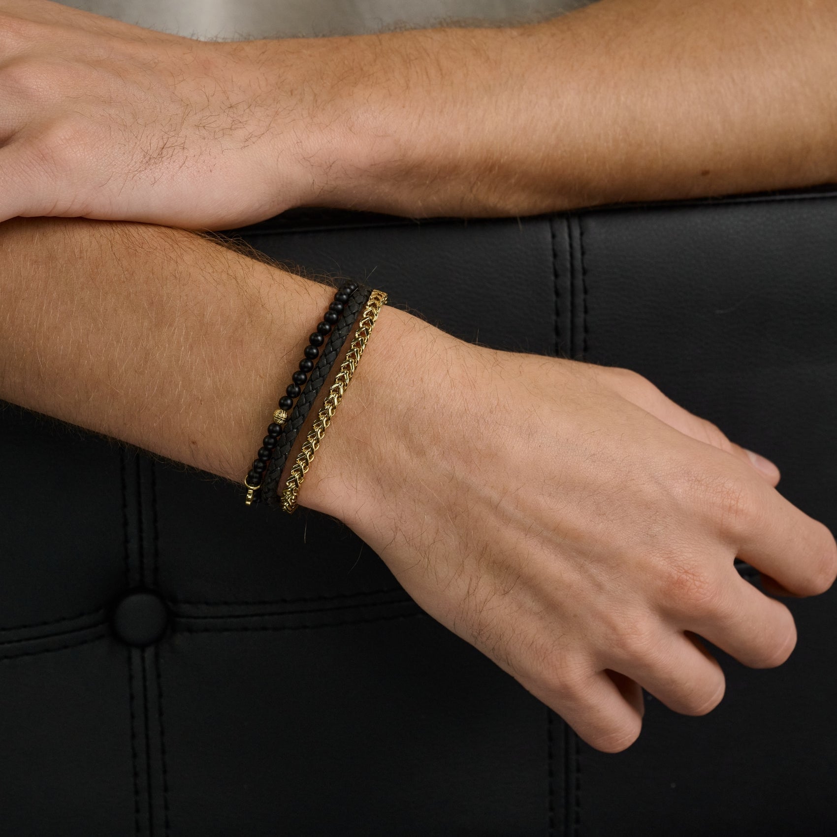 Sleek Gold Stack | 4MM - Bracelet Stacks - The Steel Shop