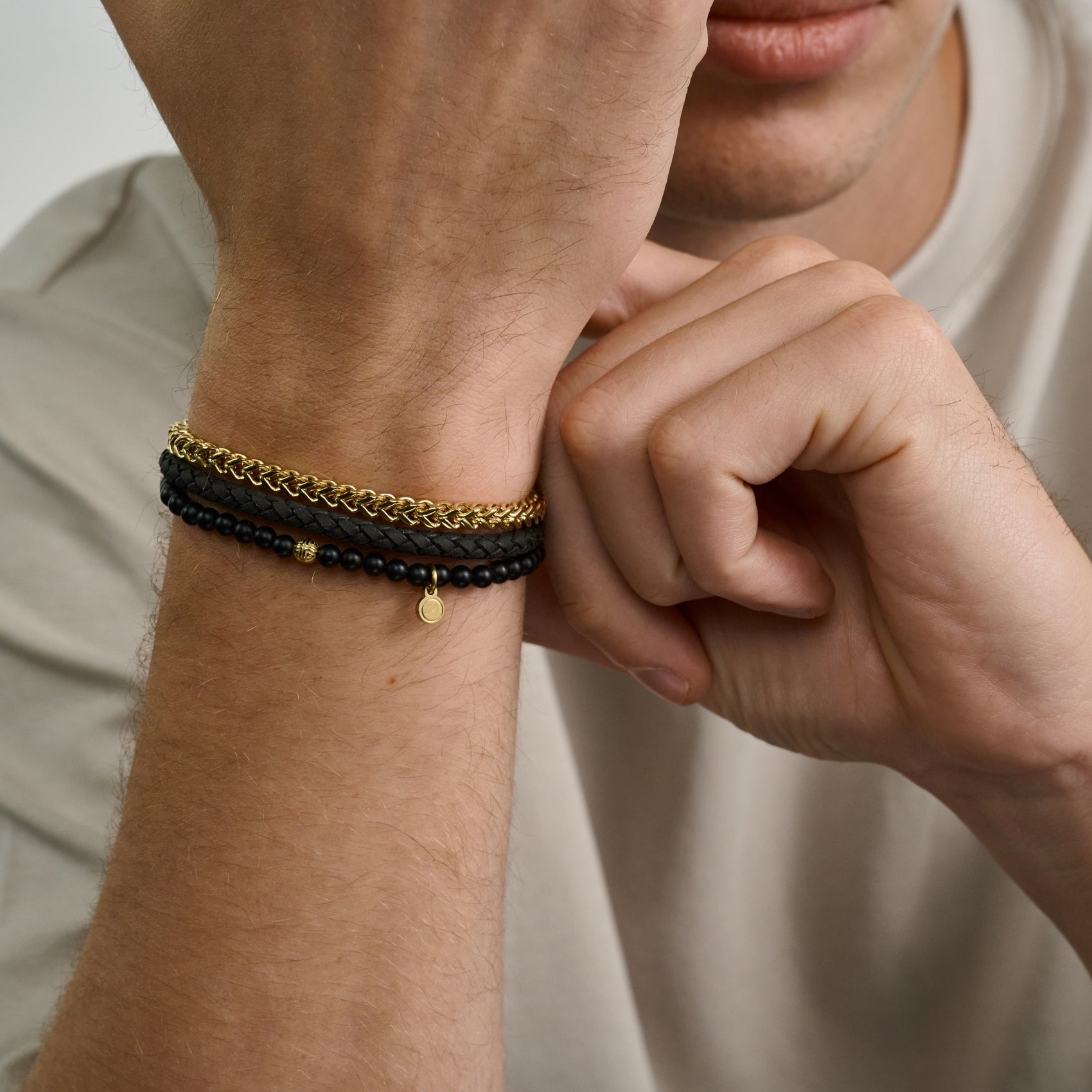 Sleek Gold Stack | 4MM - Bracelet Stacks - The Steel Shop