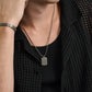 Matte Urn Dog Tag - Men Pendant - The Steel Shop