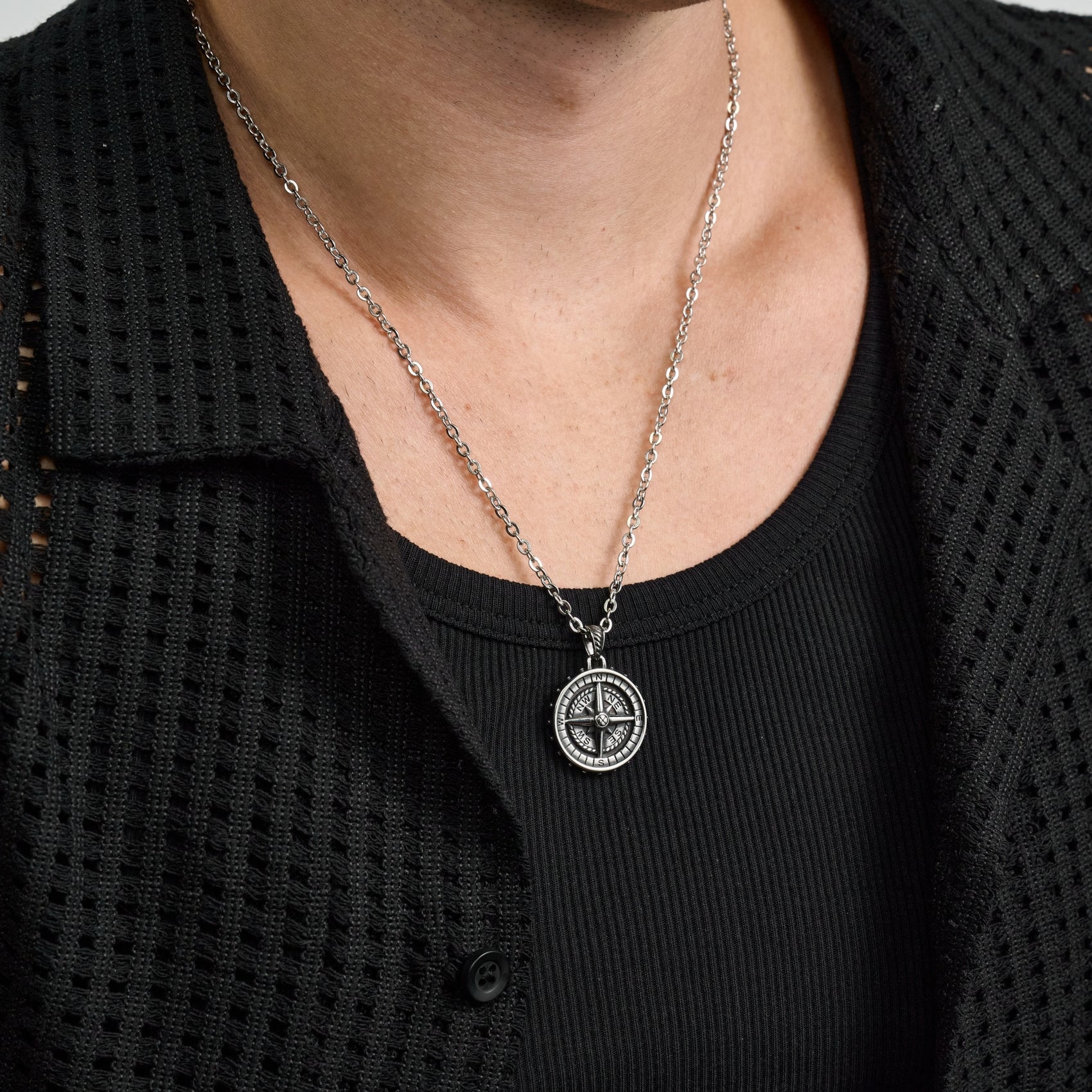 Compass Pendant - Men Pendant - The Steel Shop