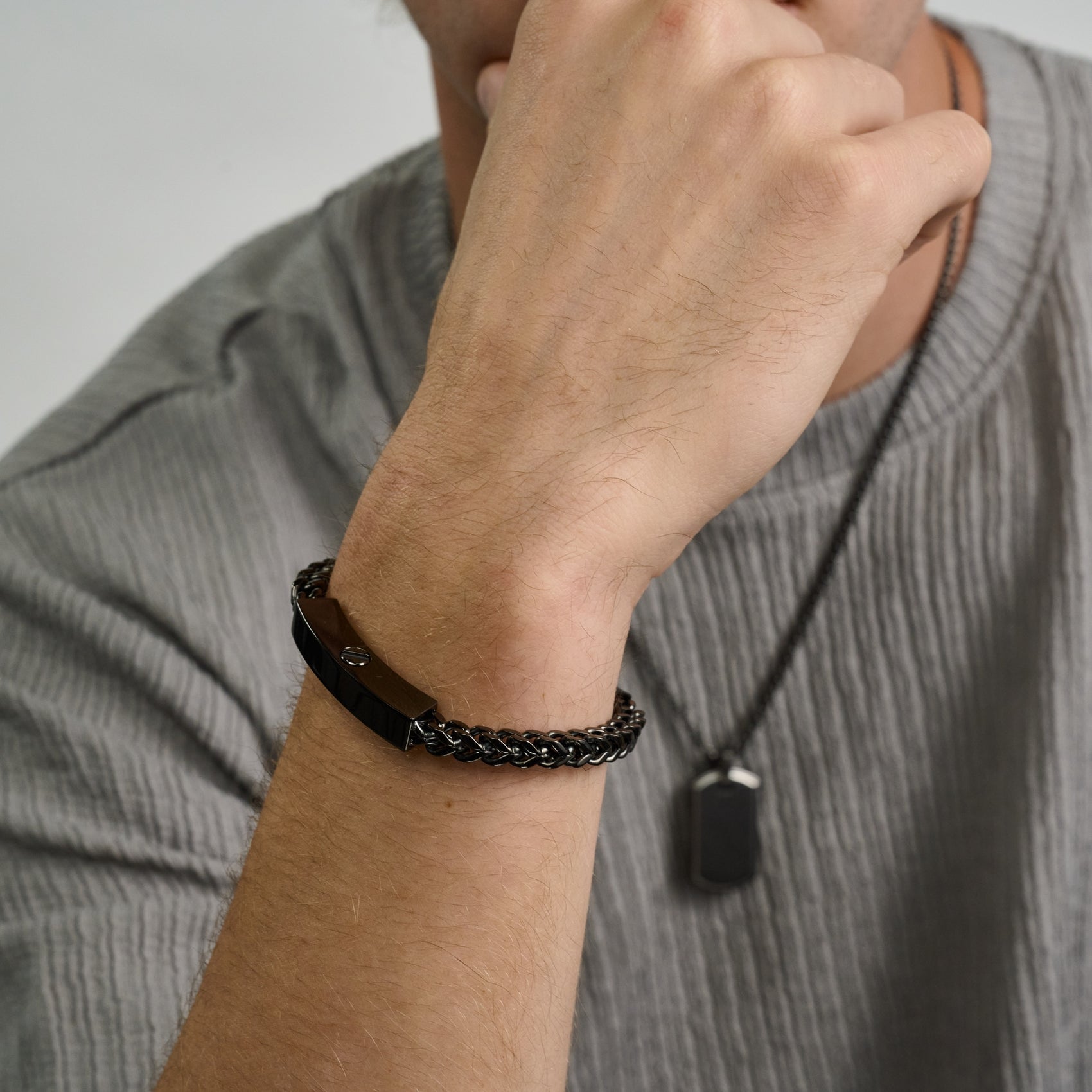 Franco Link ID Urn Bracelet | 6MM - Mens Steel Bracelets - The Steel Shop