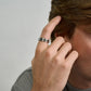 Black Stone Matte Band - Men Ring - The Steel Shop