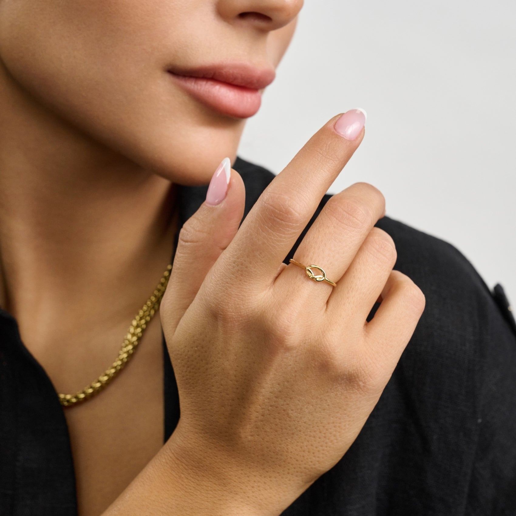 Minimal Love Knot Ring - Women Ring - The Steel Shop