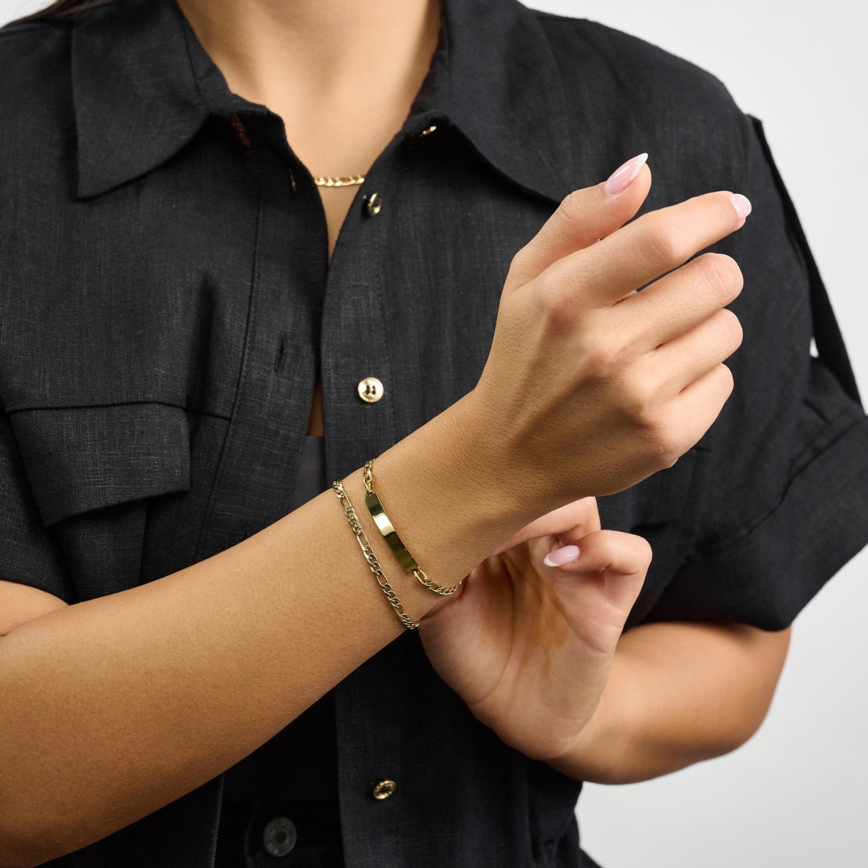 3.5mm Figaro Link Bracelet - Unisex Steel Bracelet - The Steel Shop