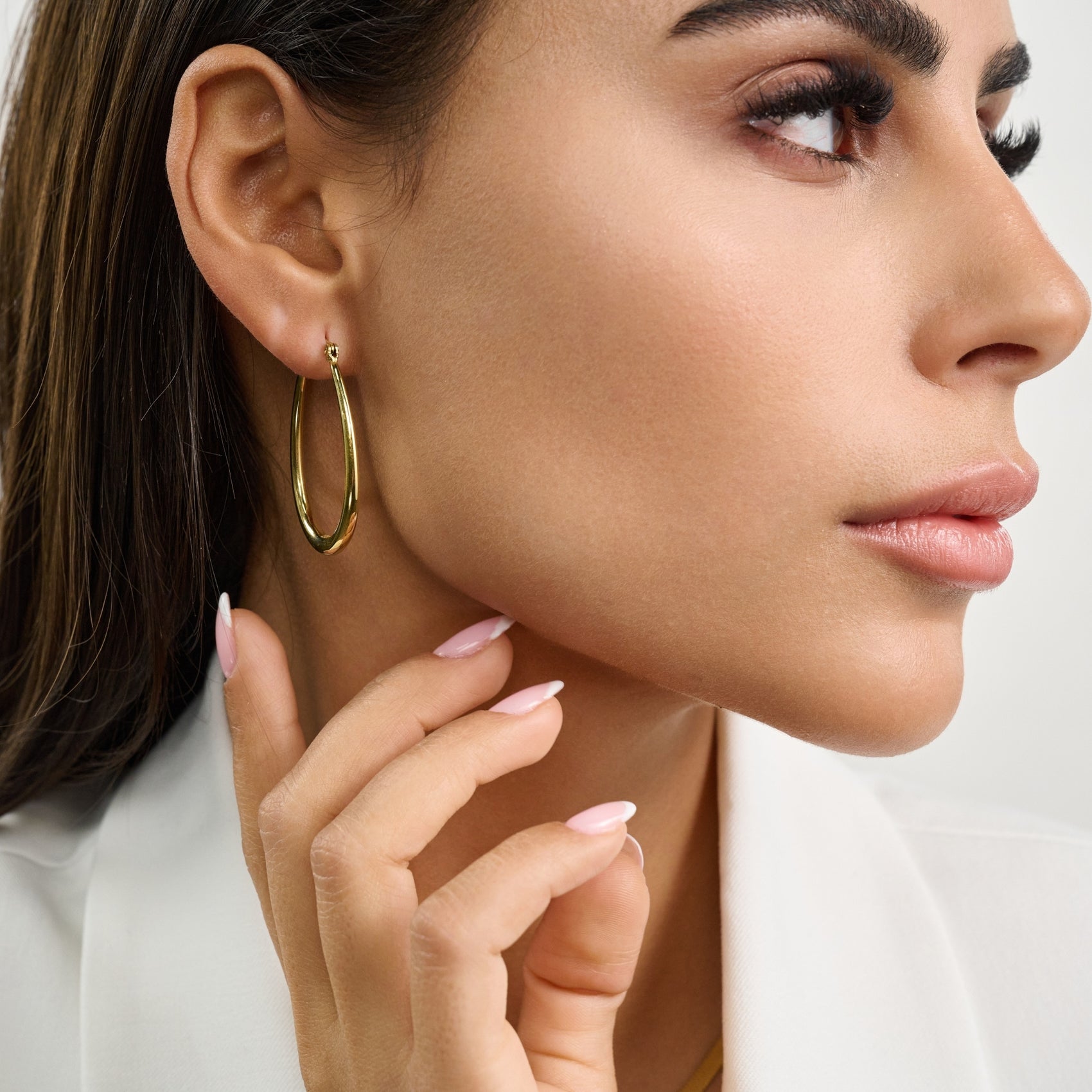 Contemporary Oval Hoops - Earrings - The Steel Shop