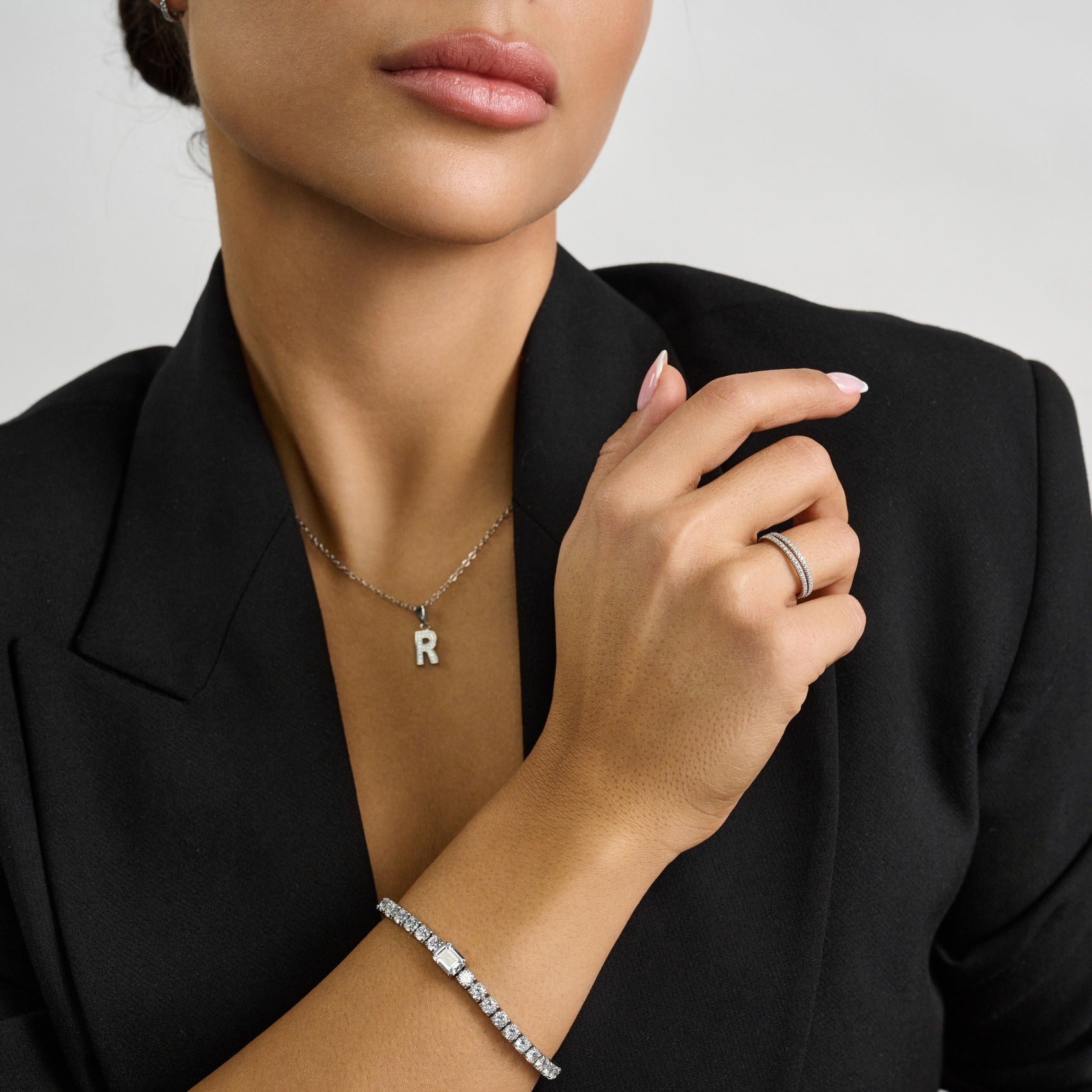 Emerald Accent Tennis Bracelet - Women Bracelet - The Steel Shop