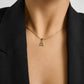 Stone-Set Initial Gold Pendant - Women Pendant - The Steel Shop