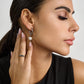 Crystal Pearl Hoop Earrings - Earrings - The Steel Shop