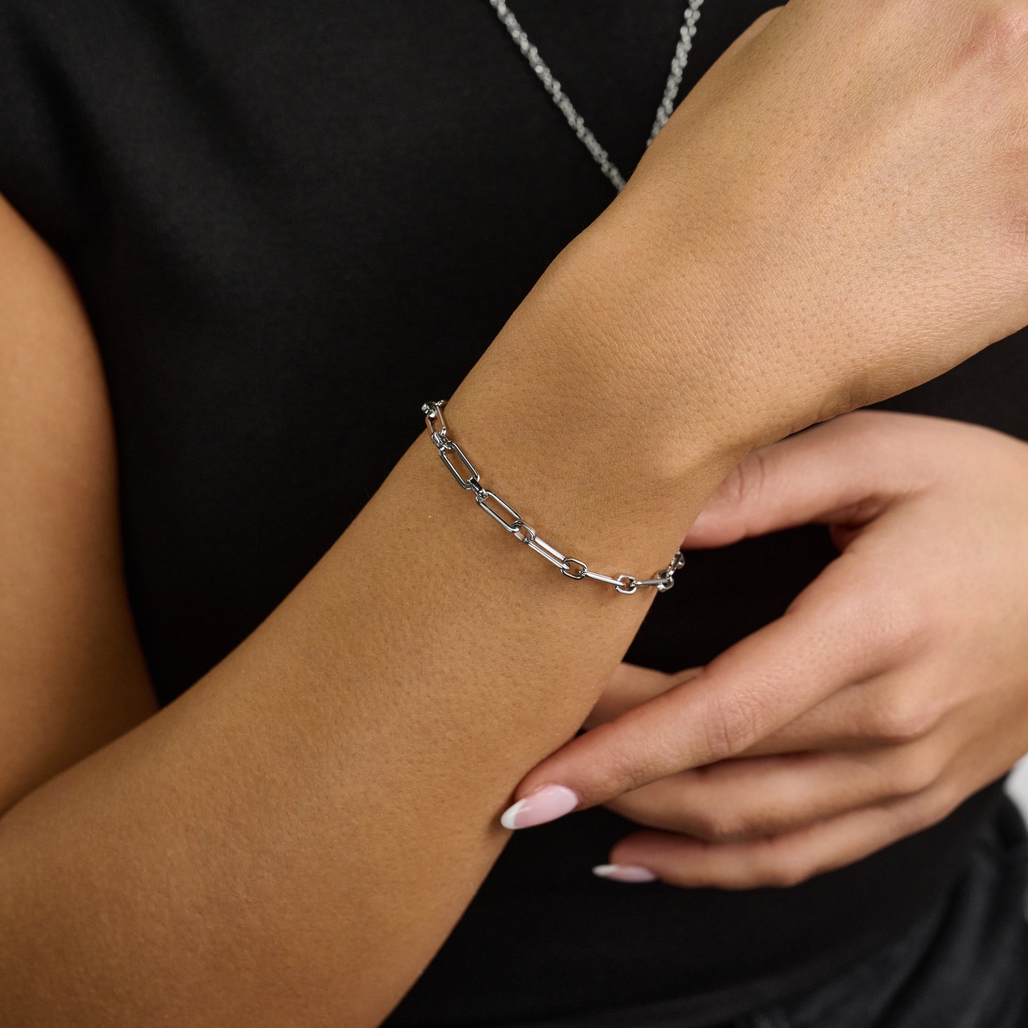 4mm Stainless Steel Modern Paper Clip Chain Bracelet – The Steel Shop