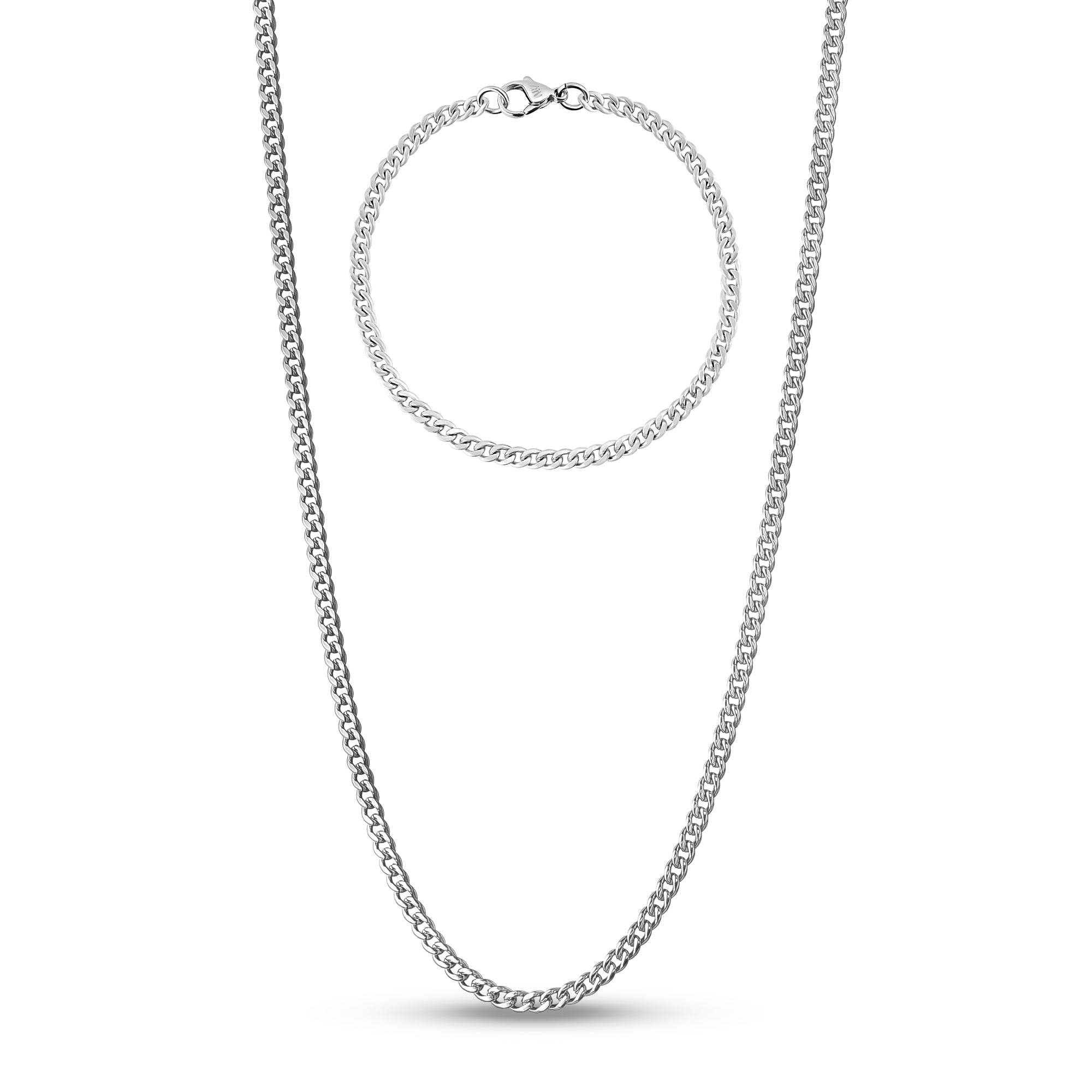 3.5mm Cuban Set | Silver - Sets - The Steel Shop