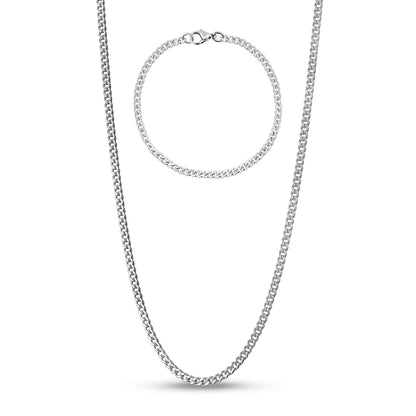 3.5mm Cuban Set | Silver - Sets - The Steel Shop