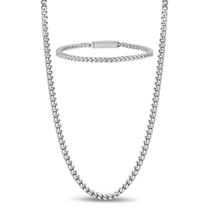 3mm Franco Set | Silver - Sets - The Steel Shop