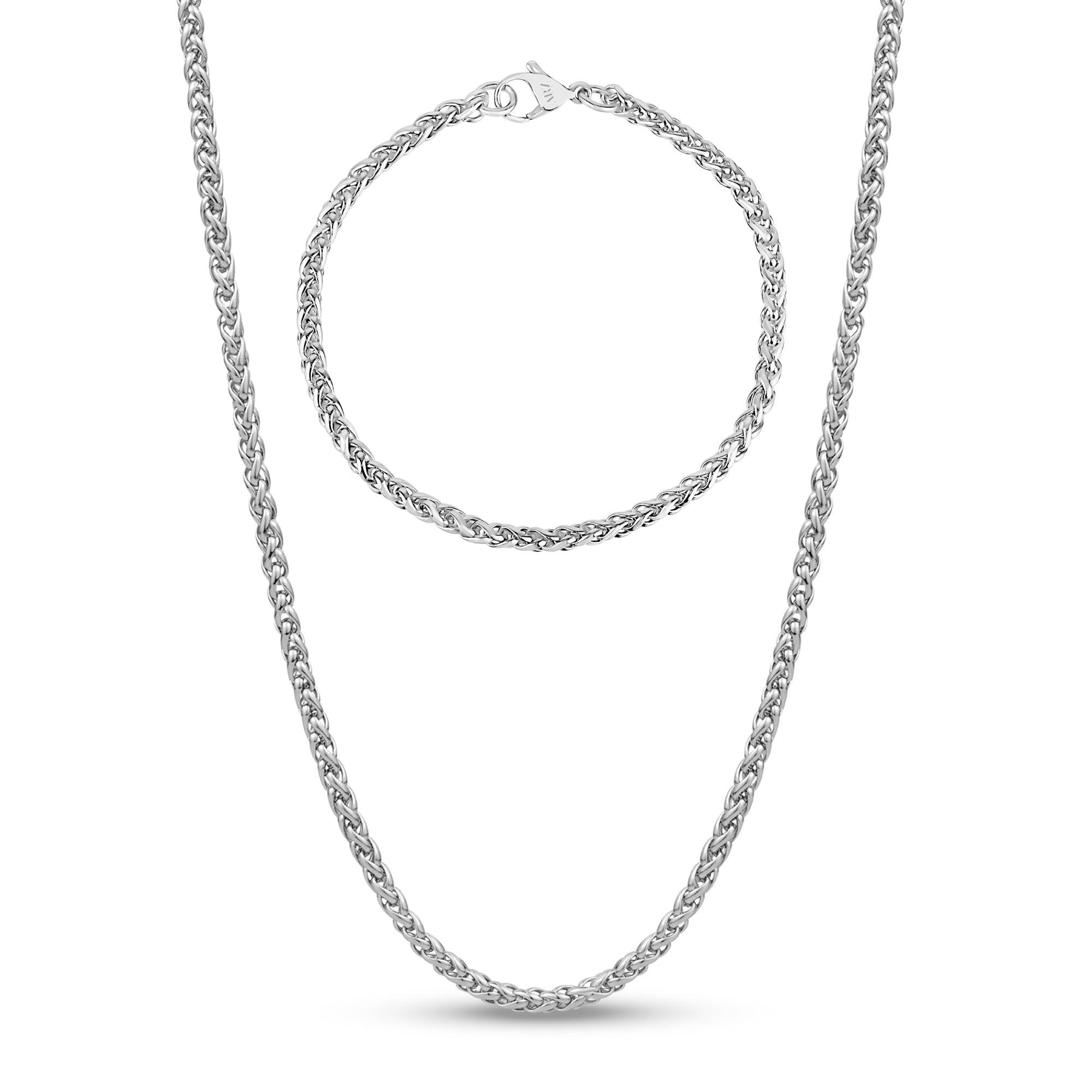 3mm Wheat Set | Silver - Sets - The Steel Shop