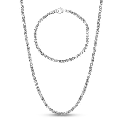 3mm Wheat Set | Silver - Sets - The Steel Shop