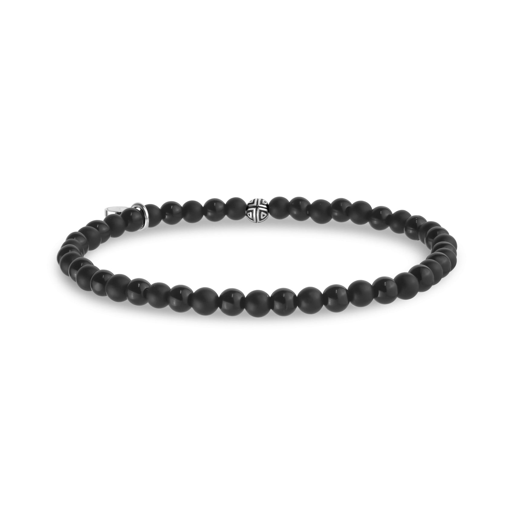 4mm Black Mix Bead Bracelet