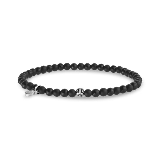 4mm Black Mix Bead Bracelet