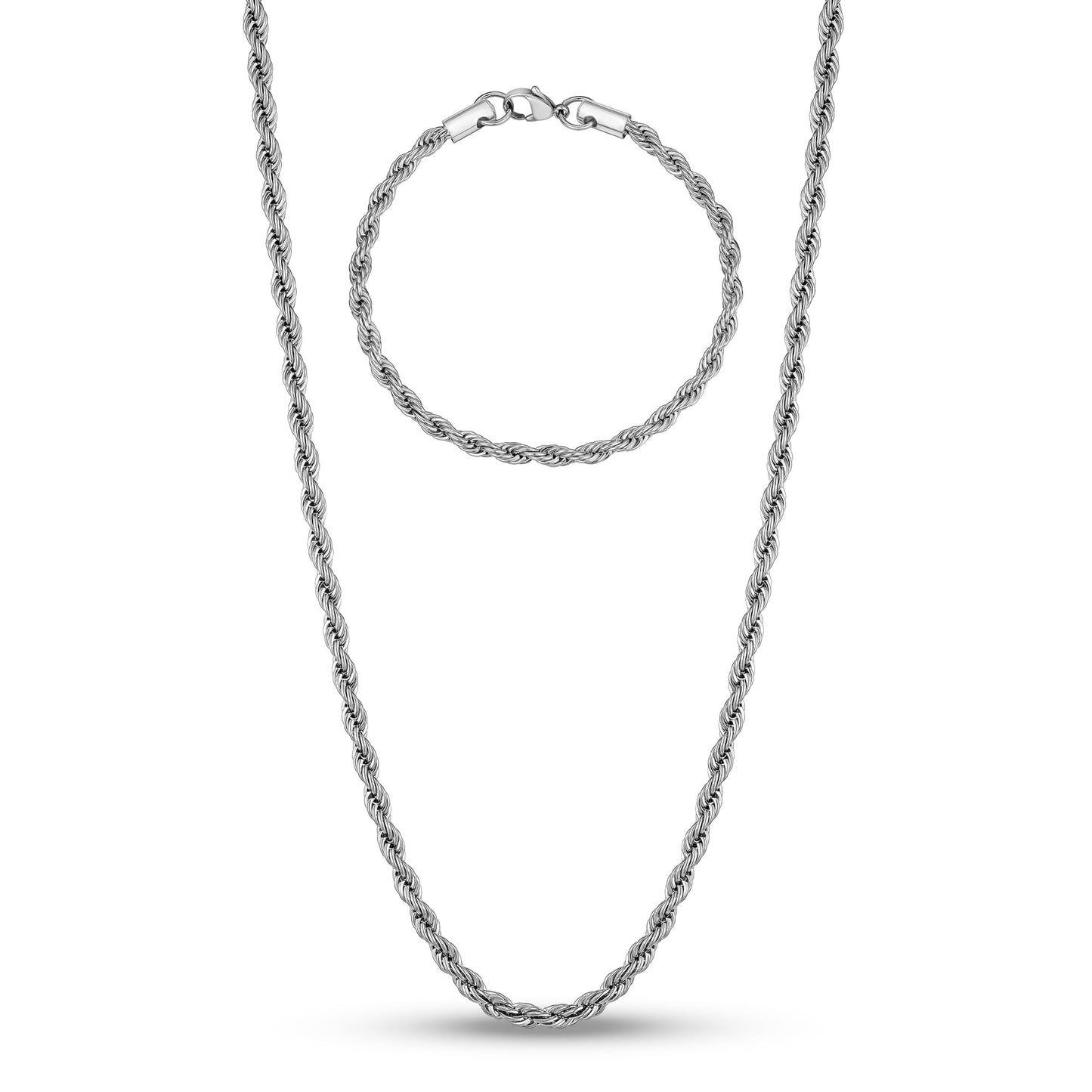 4mm Rope Set | Silver